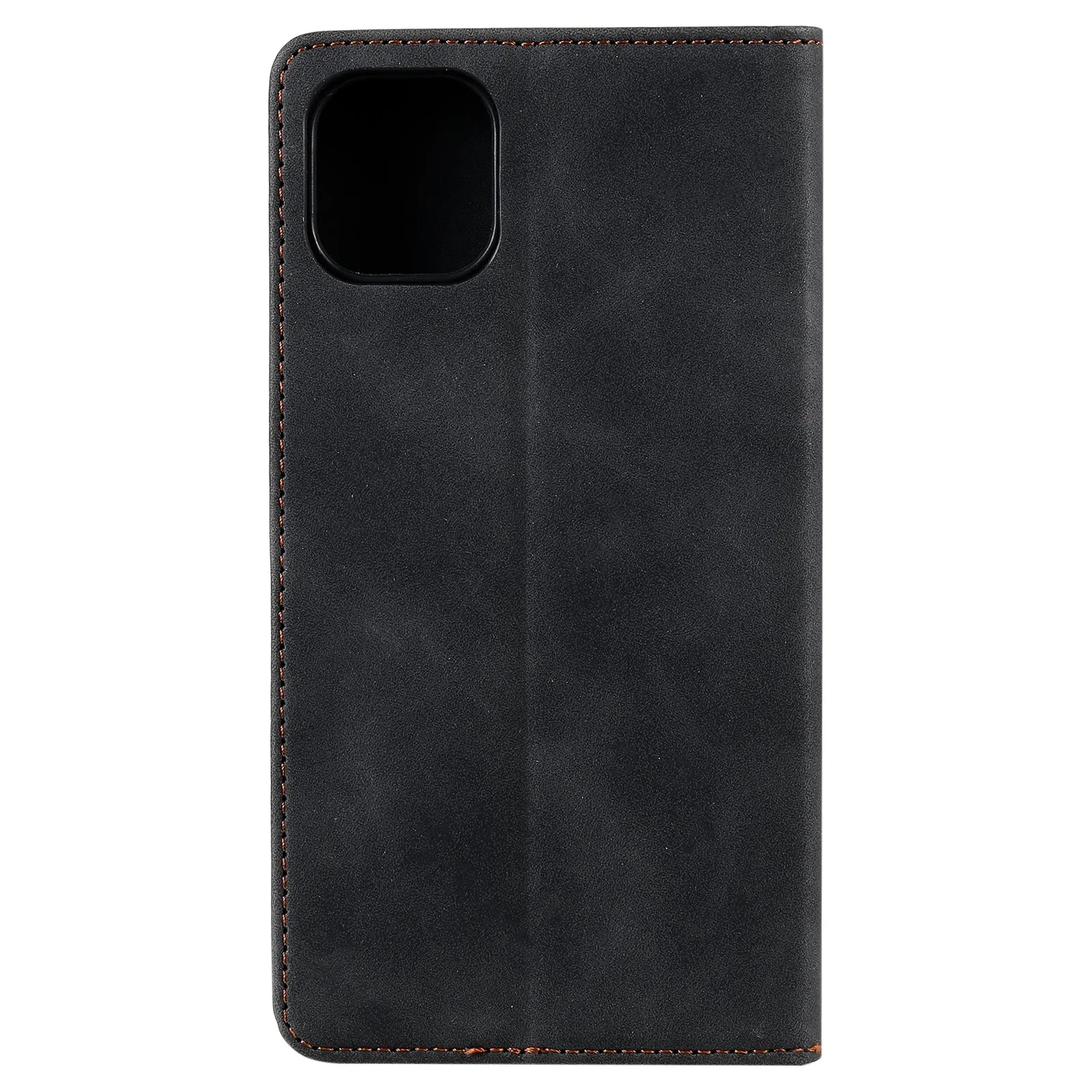 001 Series Auto-absorbed Skin-touch Feeling Leather Full-Protection Phone Case with Stand Design for iPhone 13 Pro 6.1 inch