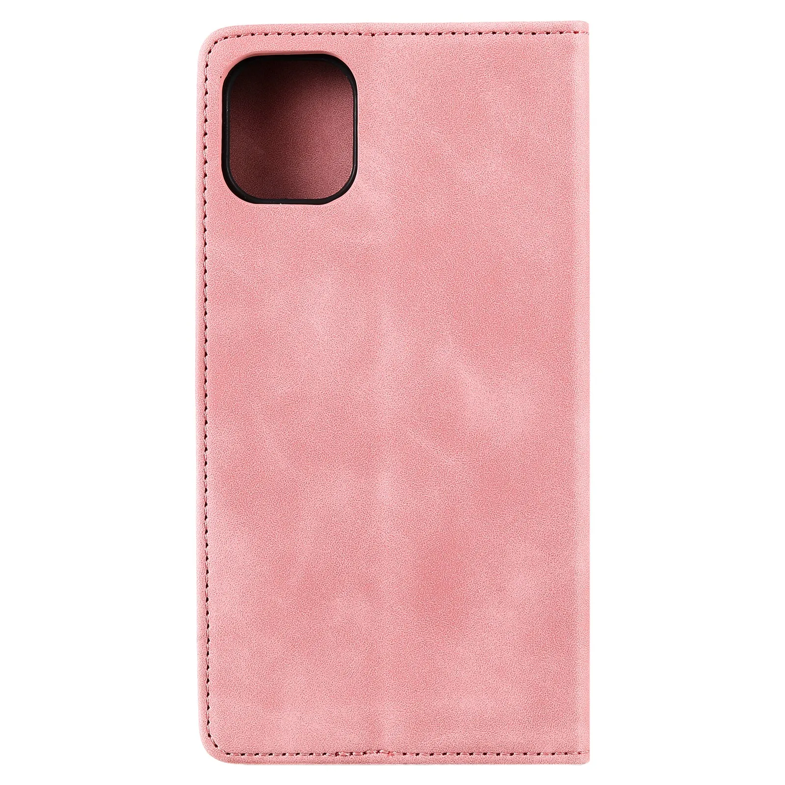 001 Series Auto-absorbed Skin-touch Feeling Leather Full-Protection Phone Case with Stand Design for iPhone 13 Pro 6.1 inch