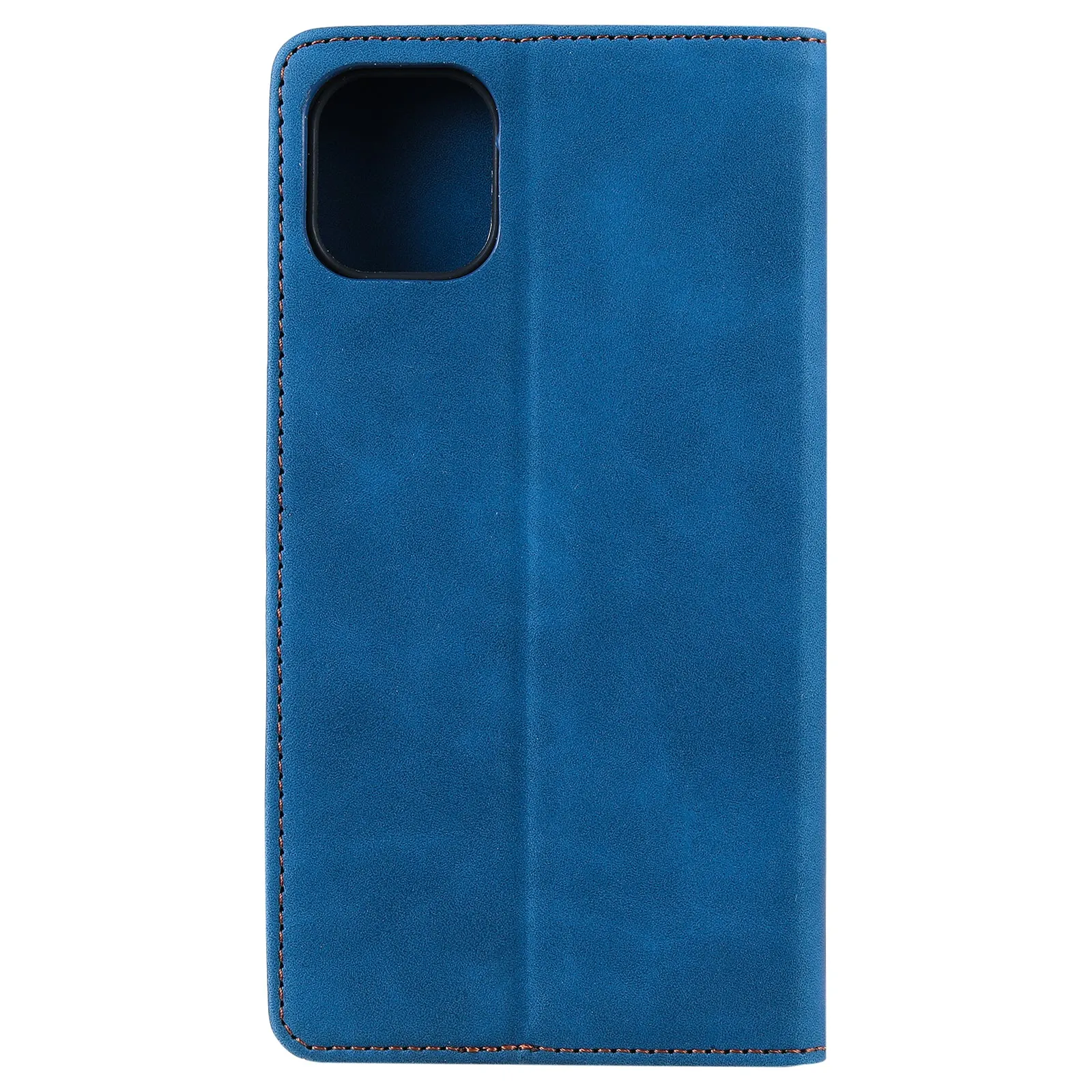 001 Series Auto-absorbed Skin-touch Feeling Leather Full-Protection Phone Case with Stand Design for iPhone 13 Pro 6.1 inch