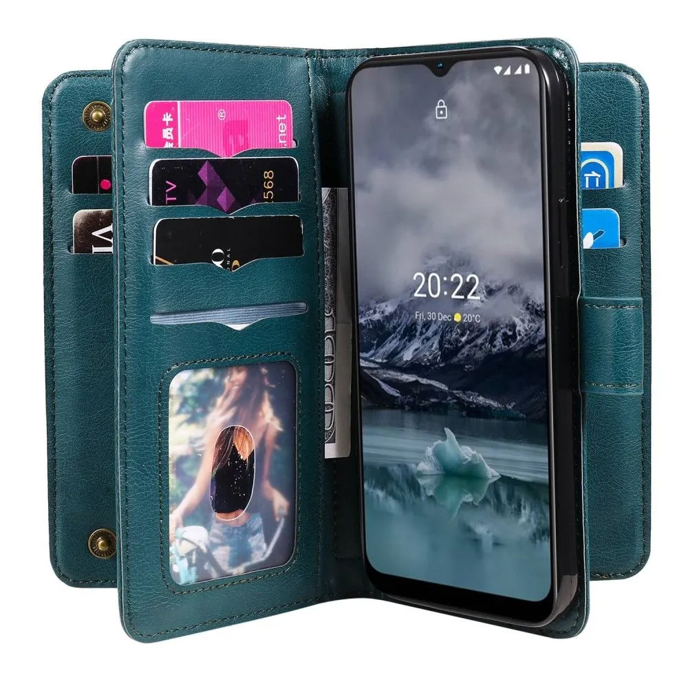 10-slot wallet case for Nokia G11 / G21 - Blackish Green