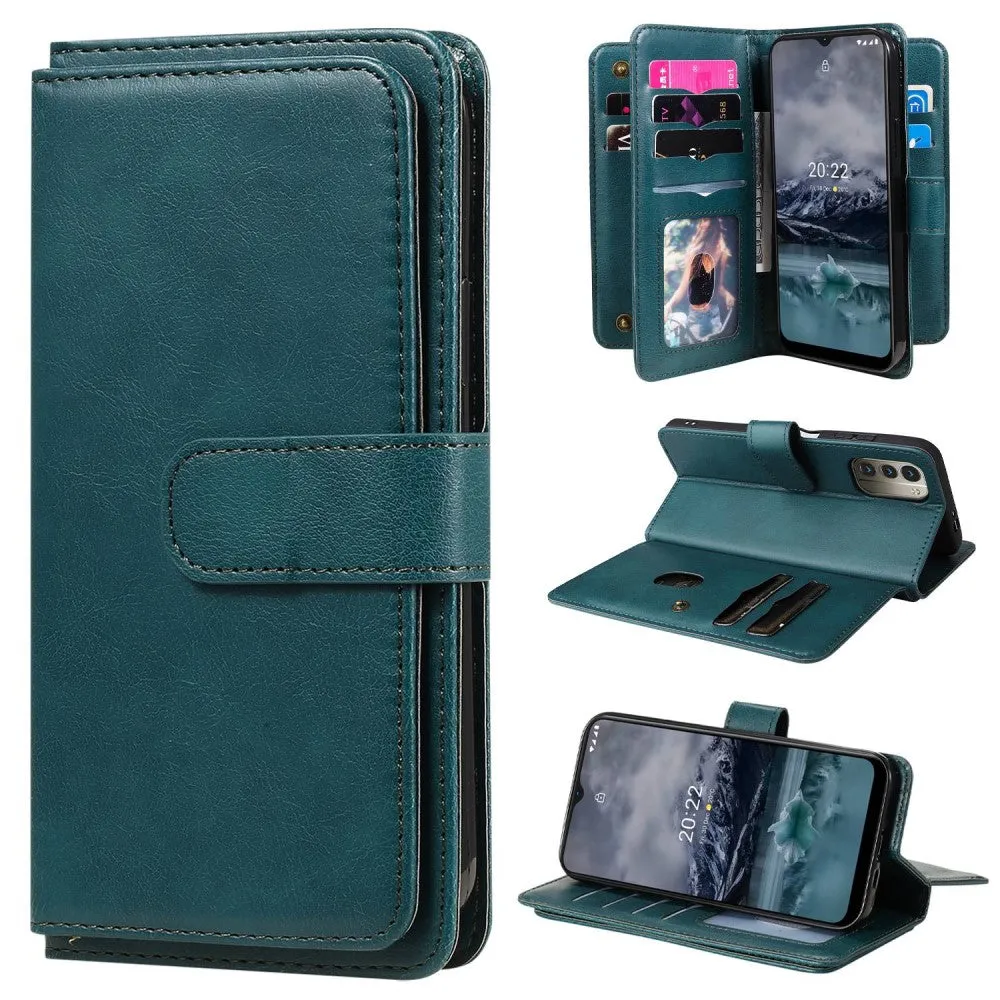 10-slot wallet case for Nokia G11 / G21 - Blackish Green