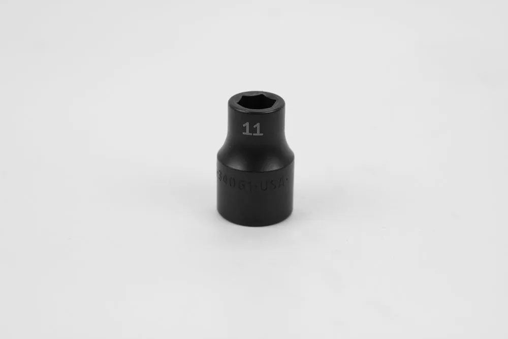 11 mm 1/2" Drive 6 Point Standard Metric Impact Socket