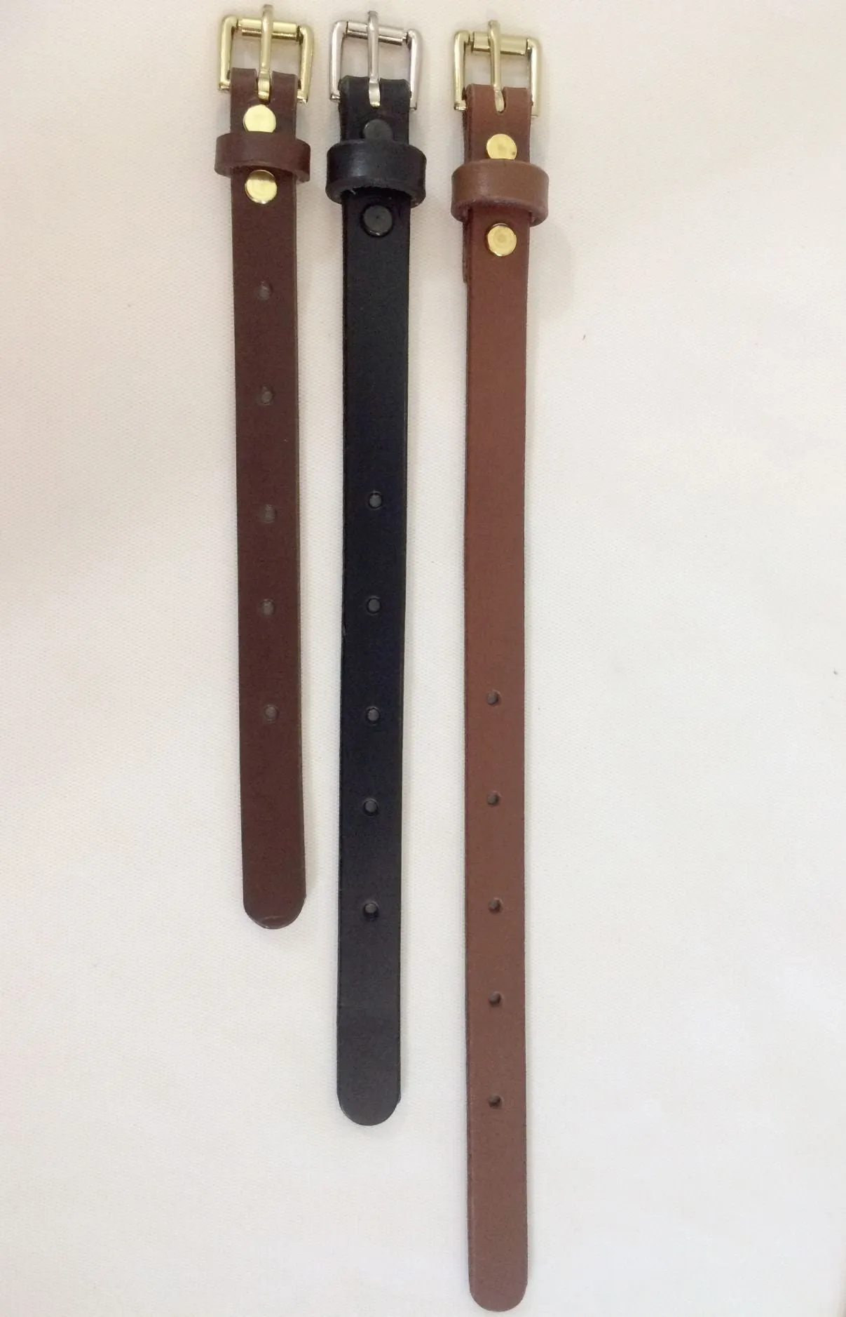 1/2 in. Adjustable Leather Strap Extenders Extensions for Bag Straps - 3 lengths