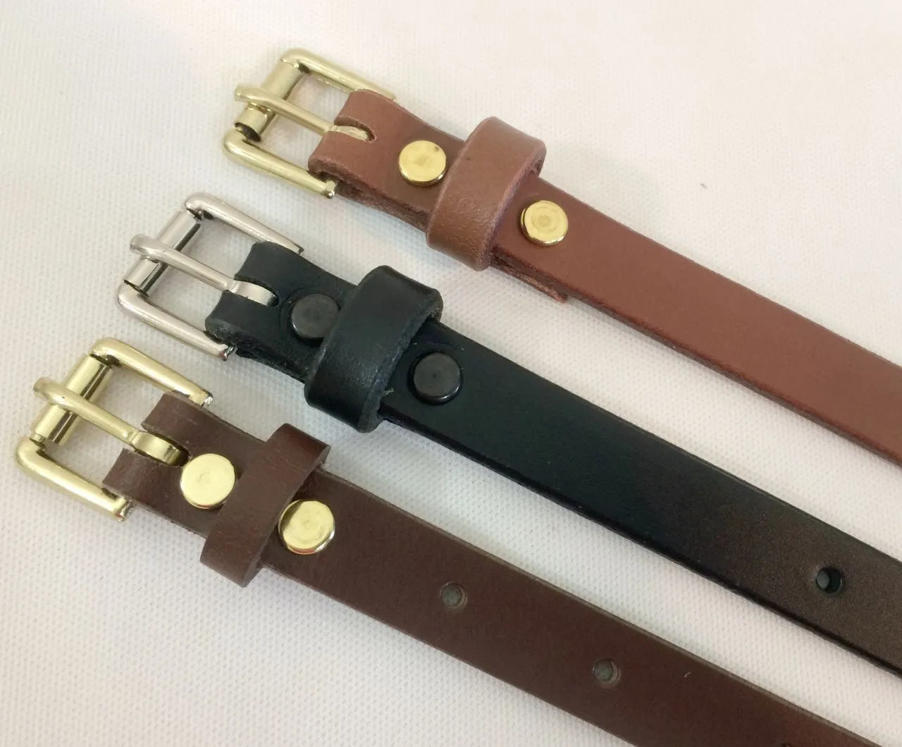 1/2 in. Adjustable Leather Strap Extenders Extensions for Bag Straps - 3 lengths