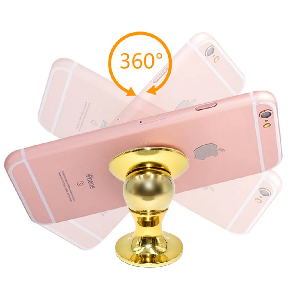 360 Degree Rotation Magnetic Phone Car Mount, Gold