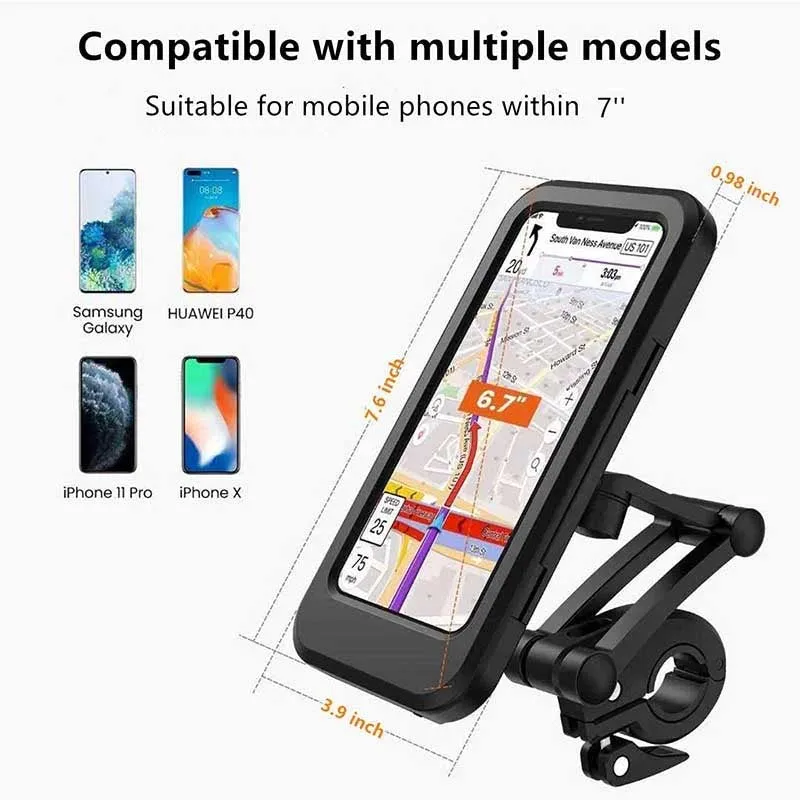 360 Rotation Waterproof Bike Phone Case