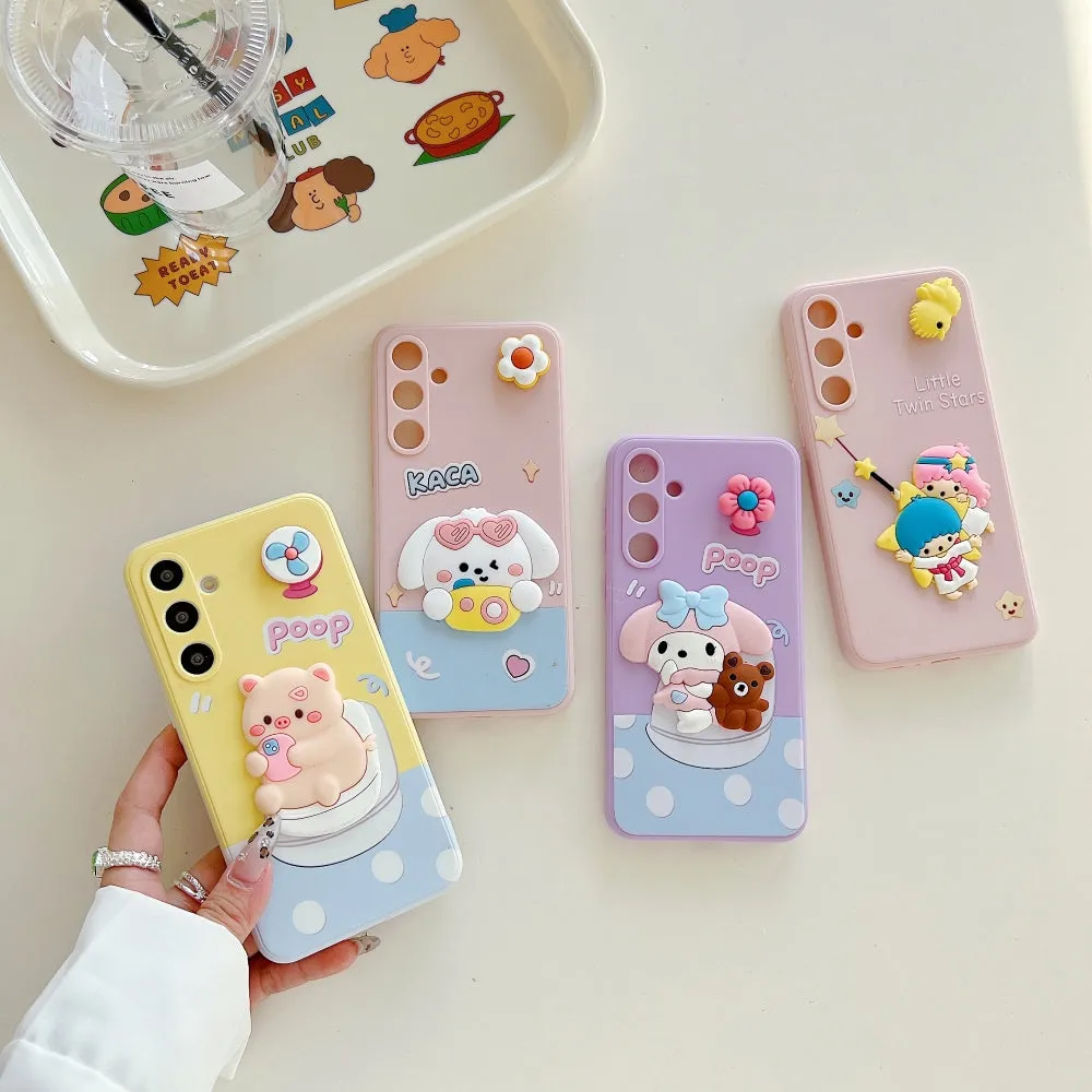 3D Spin Flower Silicone Soft Phone Case - Realme 11 Pro (5G)