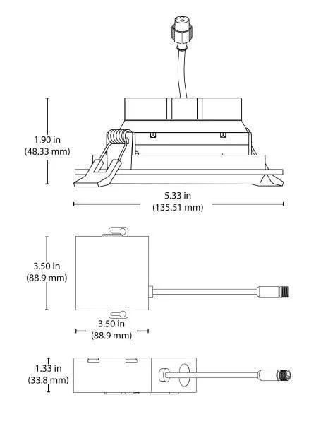 4-inch LED Gimbal Recessed Downlight in Nickel, 2700K