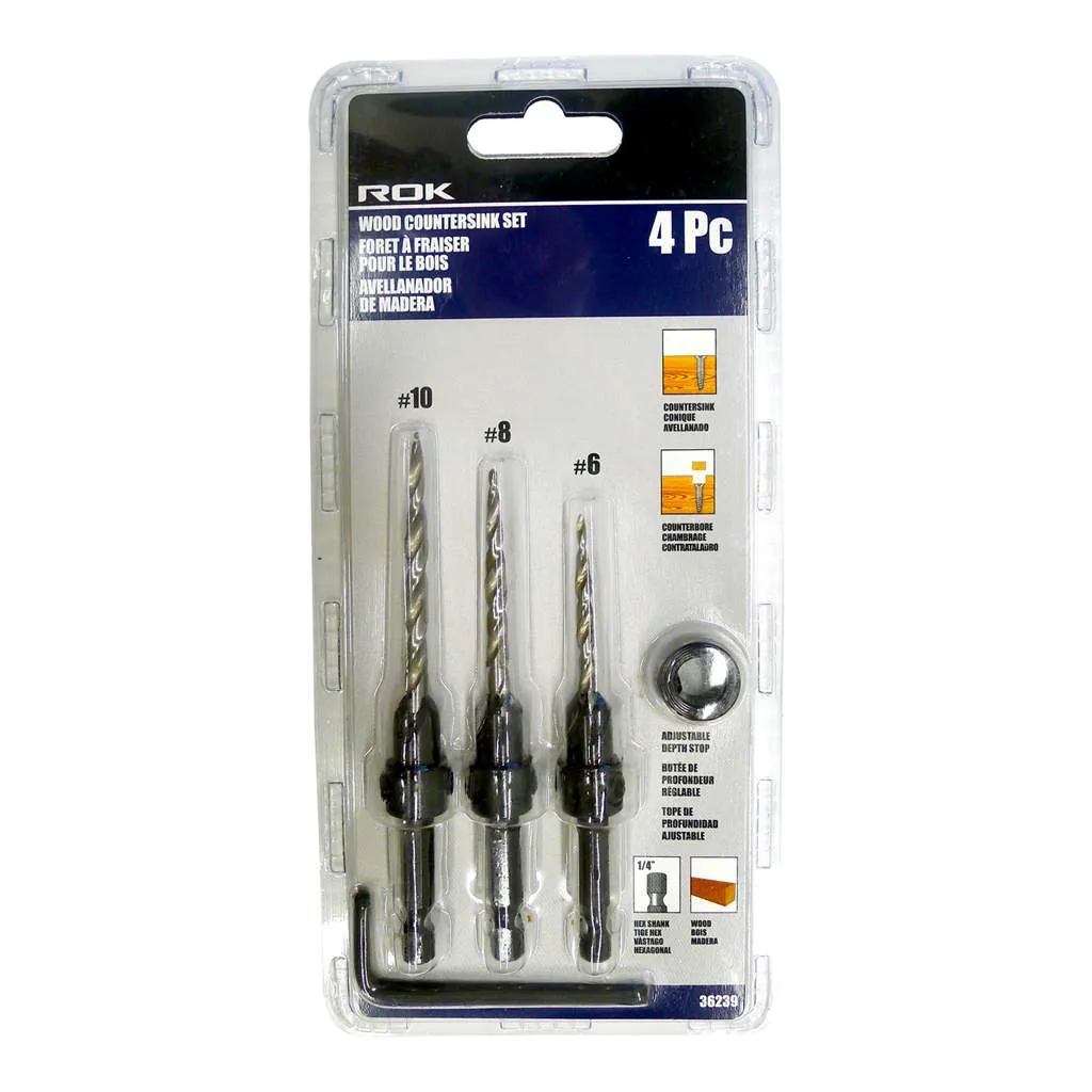 4pc Wood Countersink Set