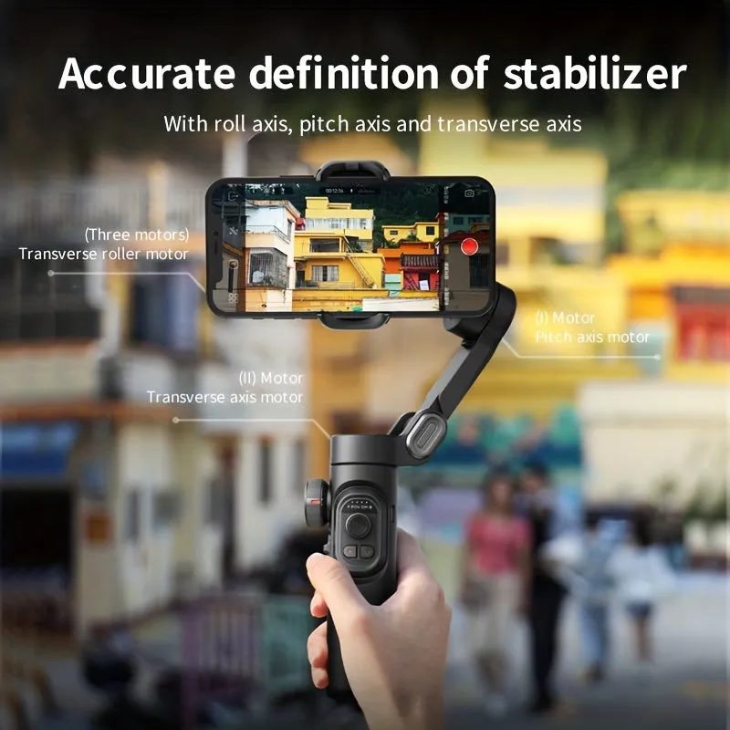 AOCHUAN XE 3-Axis Handheld Gimbal Stabilizer Foldable Smartphone Cellphone Video Record Vlog PTZ Stabilizer For IPhone Xiaomi Samsung