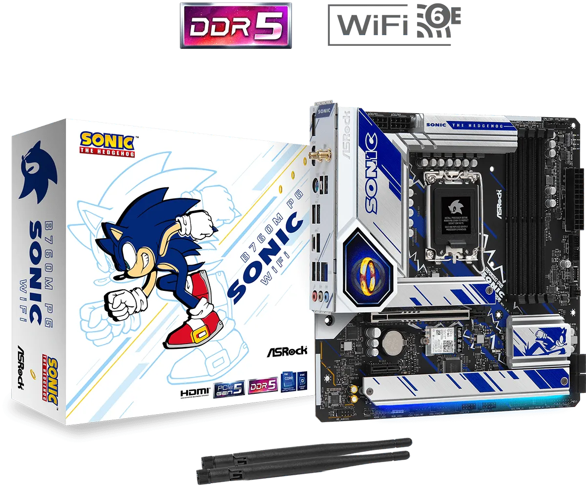 ASRock B760M PG SONIC WiFi DDR5,LGA 1700 mATX Motherboard