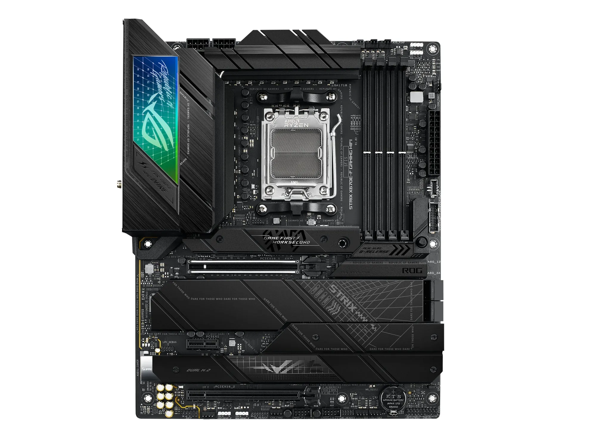 Asus Rog Strix X670e-F Gaming Wifi - Motherboard - Atx - Socket Am5 - Amd X670e Chipset - Usb-C 3.2 Gen 2X2, Usb 3.2 Gen