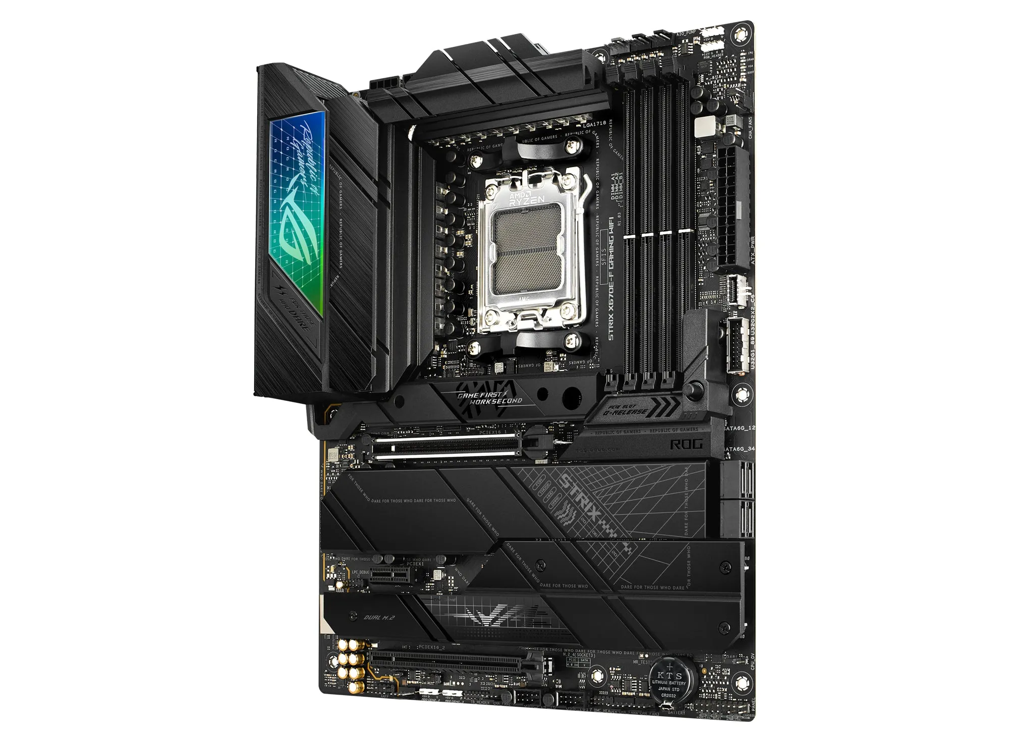 Asus Rog Strix X670e-F Gaming Wifi - Motherboard - Atx - Socket Am5 - Amd X670e Chipset - Usb-C 3.2 Gen 2X2, Usb 3.2 Gen