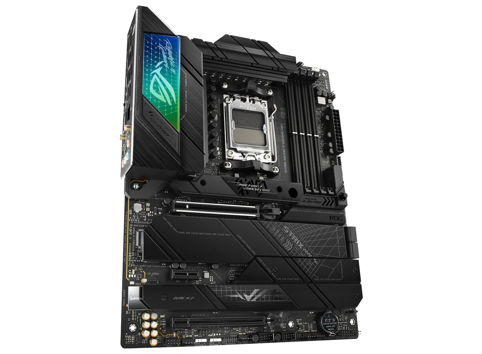 Asus Rog Strix X670e-F Gaming Wifi - Motherboard - Atx - Socket Am5 - Amd X670e Chipset - Usb-C 3.2 Gen 2X2, Usb 3.2 Gen