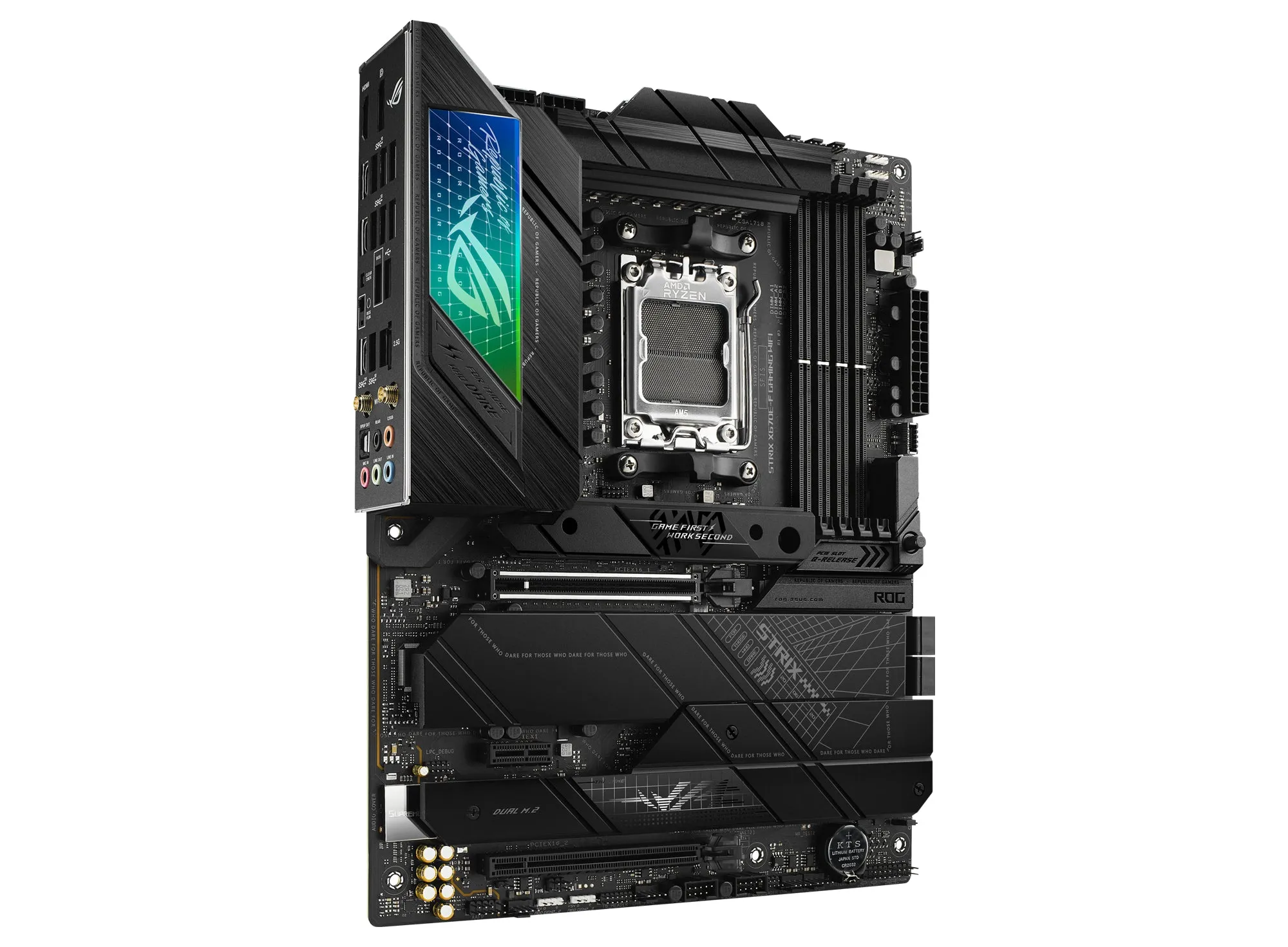 Asus Rog Strix X670e-F Gaming Wifi - Motherboard - Atx - Socket Am5 - Amd X670e Chipset - Usb-C 3.2 Gen 2X2, Usb 3.2 Gen