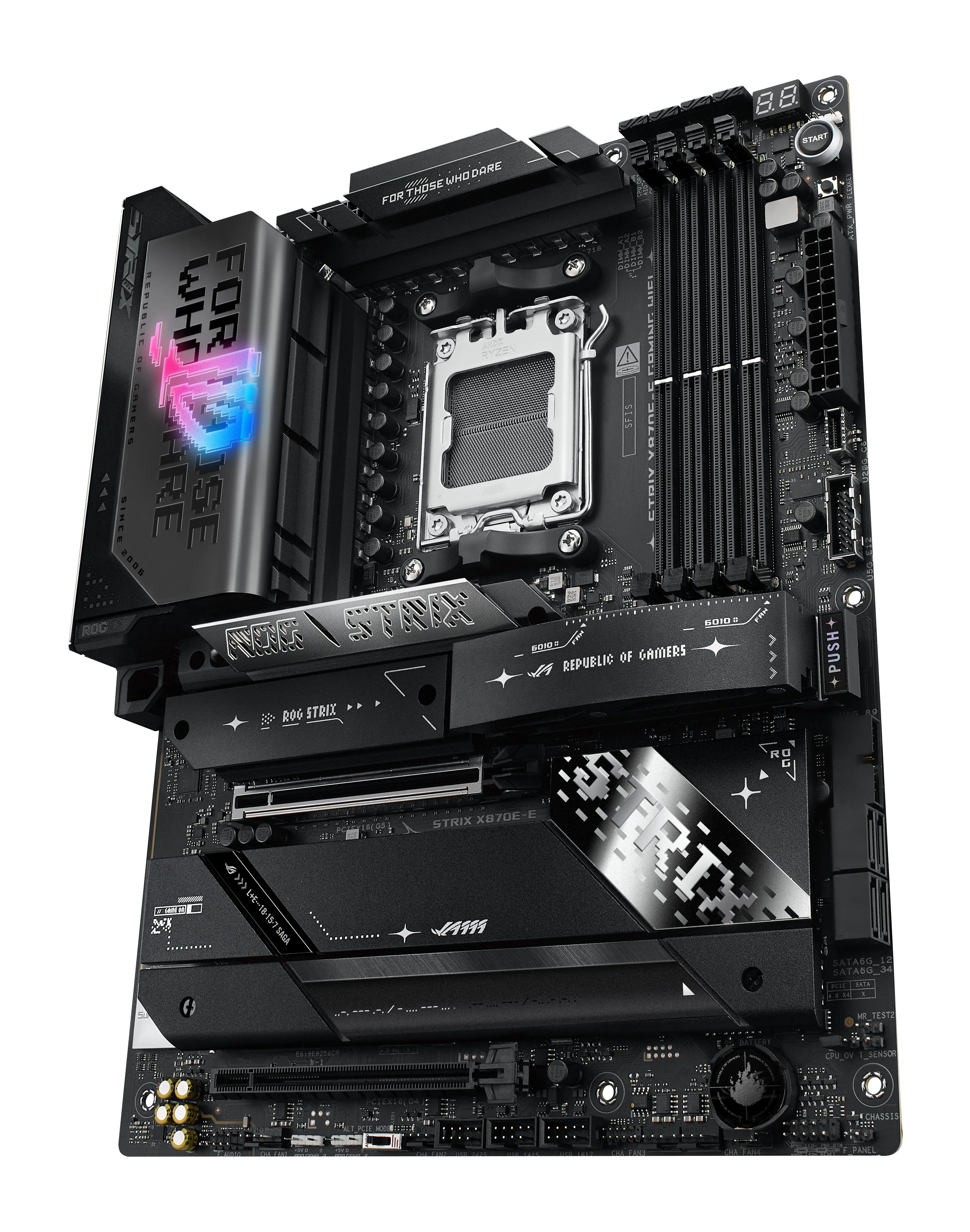 Asus Rog Strix X870e-E Gaming Wifi - Motherboard - Atx - Socket Am5 - Amd X870e Chipset - Usb4, Usb-C 3.2 Gen 2X2, Usb-C