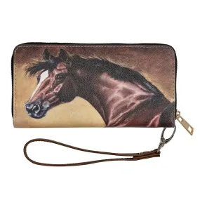 AWST Int'l "Lila" Bay Horse Head Clutch Wallet