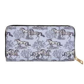 AWST Int'l "Lila" Blue Toile Clutch Wallet