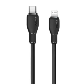 Baseus Pudding Series Fast Charging Cable Type-C to Ip, 20 Watts,1.2M, Cluster Black