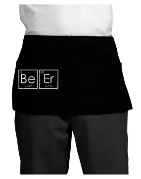 Be Er - Periodic Table of Elements Dark Adult Mini Waist Apron, Server Apron by TooLoud