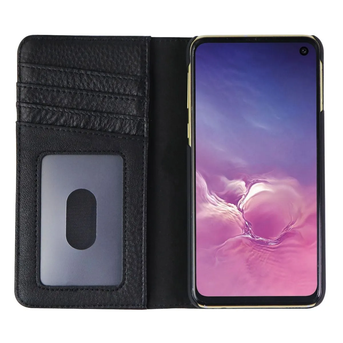 Case-Mate Wallet Folio Phone Case for Samsung Galaxy S10e - Black Leather