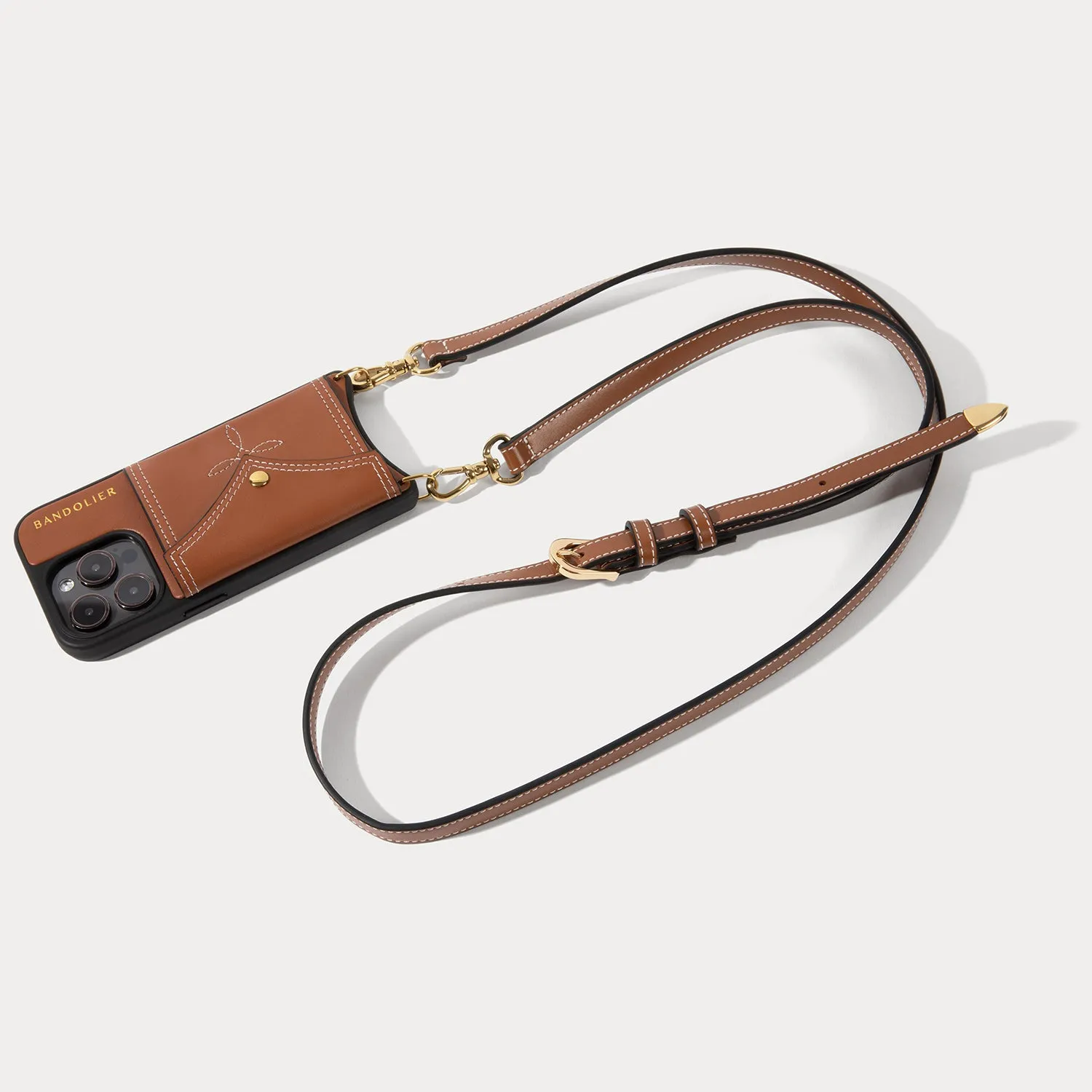 Cassidy Crossbody Phone Case - Sienna/Gold