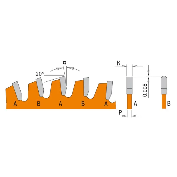 CMT Orange Tools 276.160.48H NON-FERROUS METAL & COMPOSITE DECKING 160x20mm ( 16) T=48 TCG