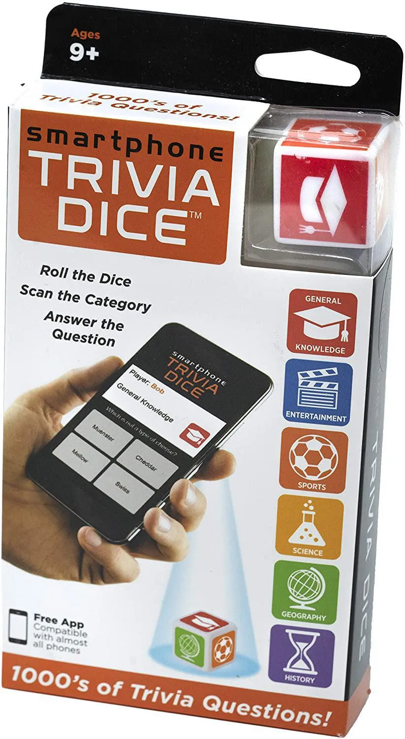 Continuum Games Smartphone Trivia Dice - Roll the Die, Scan it, Trivia Questions Using Smartphone