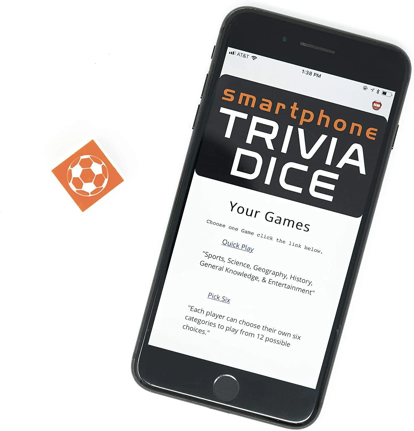 Continuum Games Smartphone Trivia Dice - Roll the Die, Scan it, Trivia Questions Using Smartphone