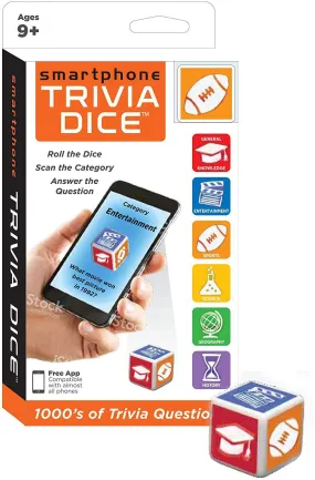 Continuum Games Smartphone Trivia Dice - Roll the Die, Scan it, Trivia Questions Using Smartphone