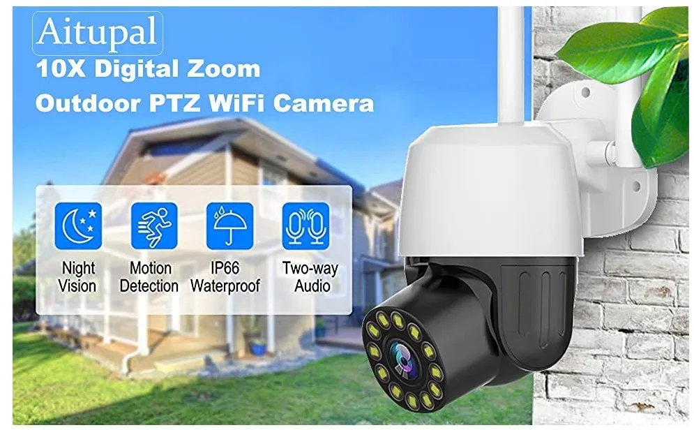 CRONY EC131 Full color night vision 1.5 inch ball machines  4X Camera WiFi Camera AI Human Detection Audio 1080P Wireless Security CCTV Cameras