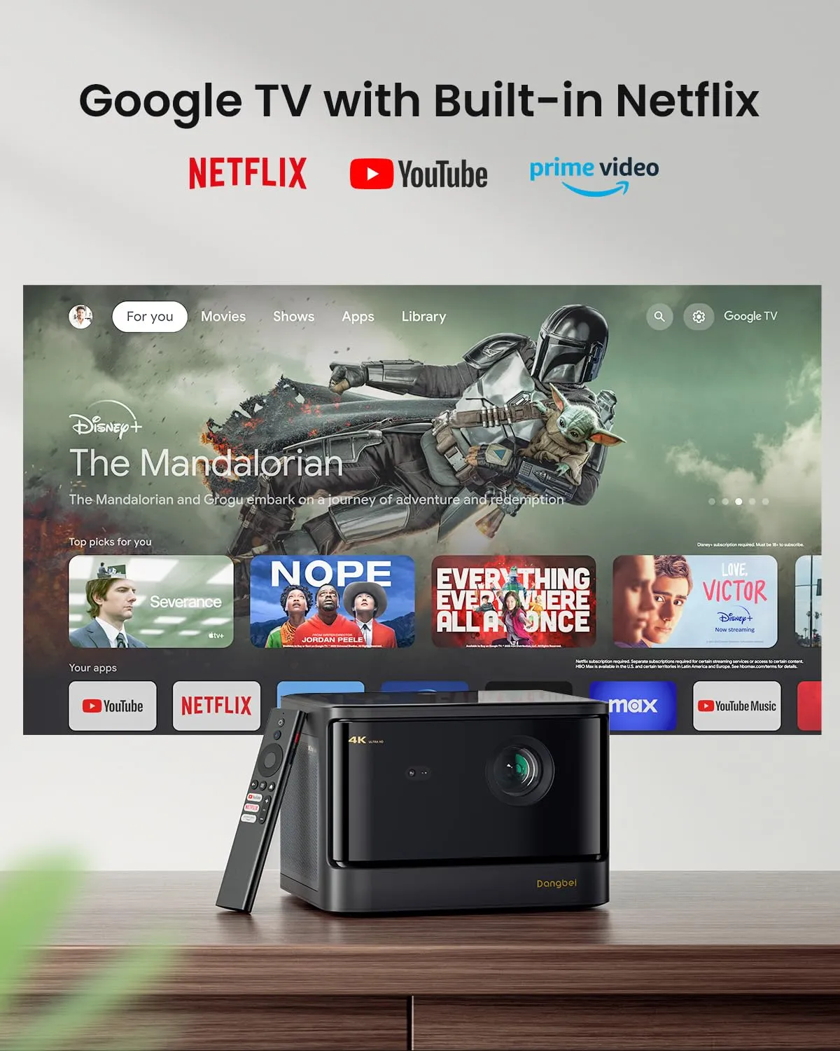 Dangbei DBOX02 4K Projector with Gimbal Stand