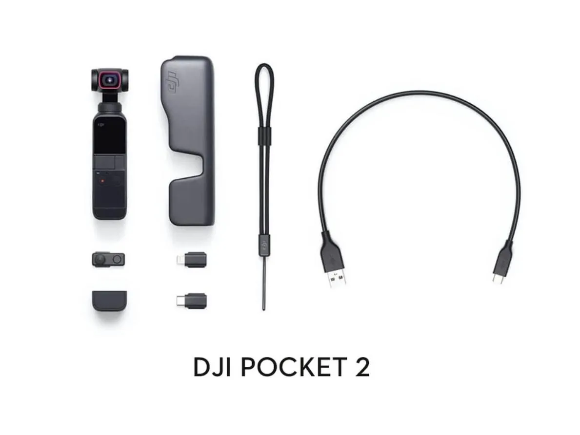 DJI Pocket 2 (4K Gimbal Stabilized Pocket Size Video Camera Ideal for Vlogging) - 1 Year Warranty