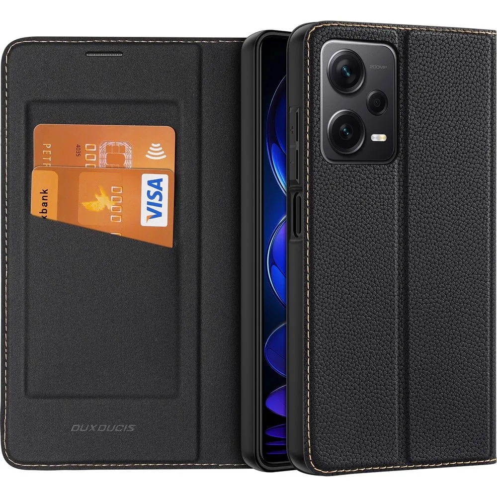 Dux Ducis SKIN X2 Tough Rugged Flip Wallet Case Redmi Note 12 Pro Plus( ) 5G - Black