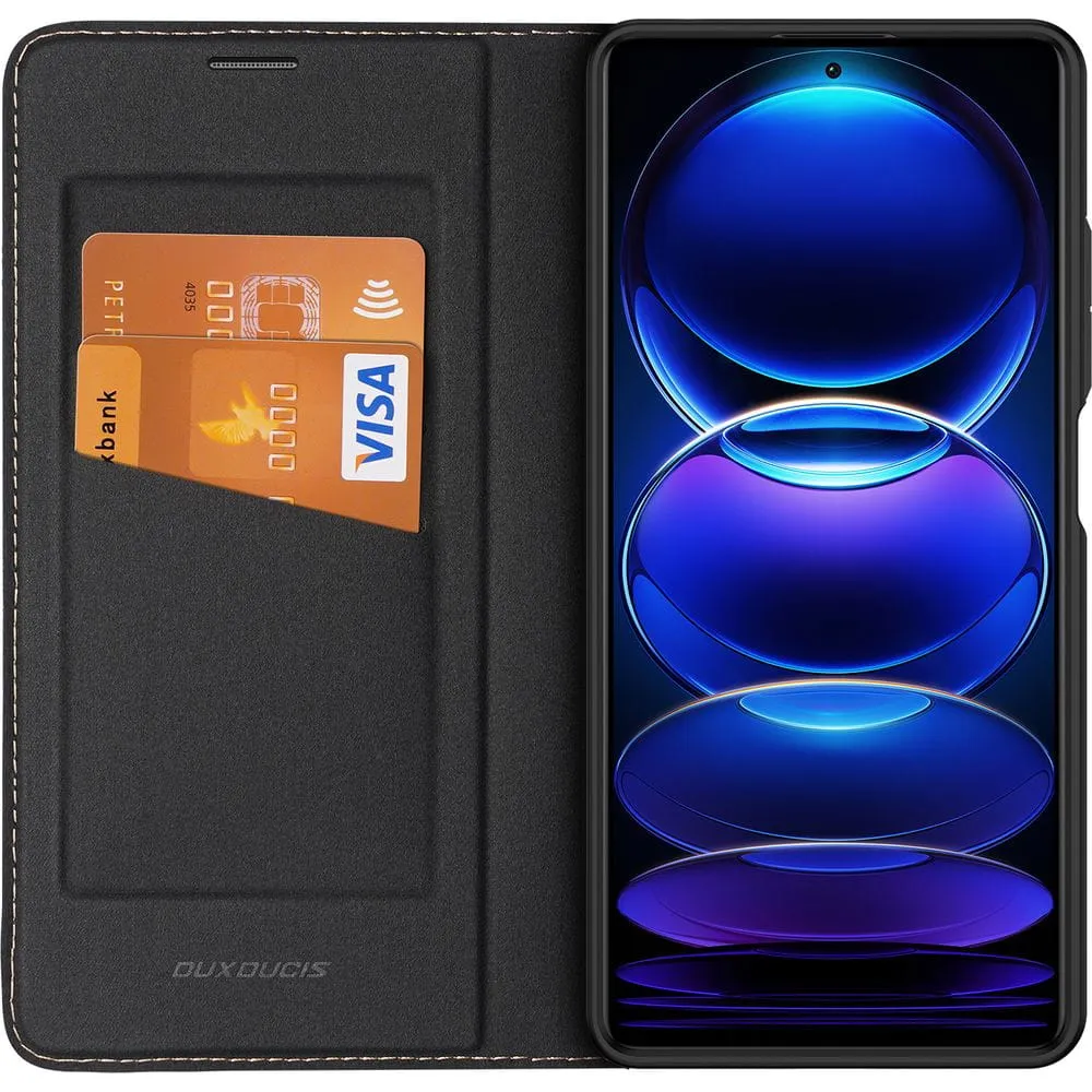 Dux Ducis SKIN X2 Tough Rugged Flip Wallet Case Redmi Note 12 Pro Plus( ) 5G - Black