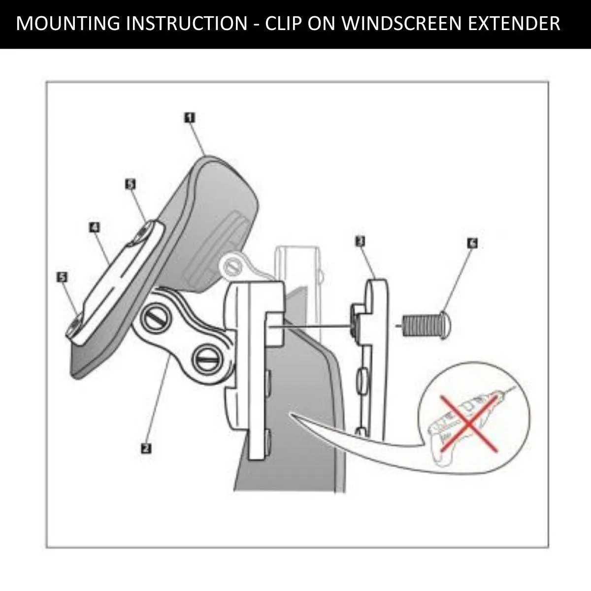 Easy Ride Clip-On Windshield Extender for Honda