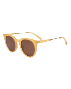 Ella Polarised Sunglasses in Pineapple & Brown