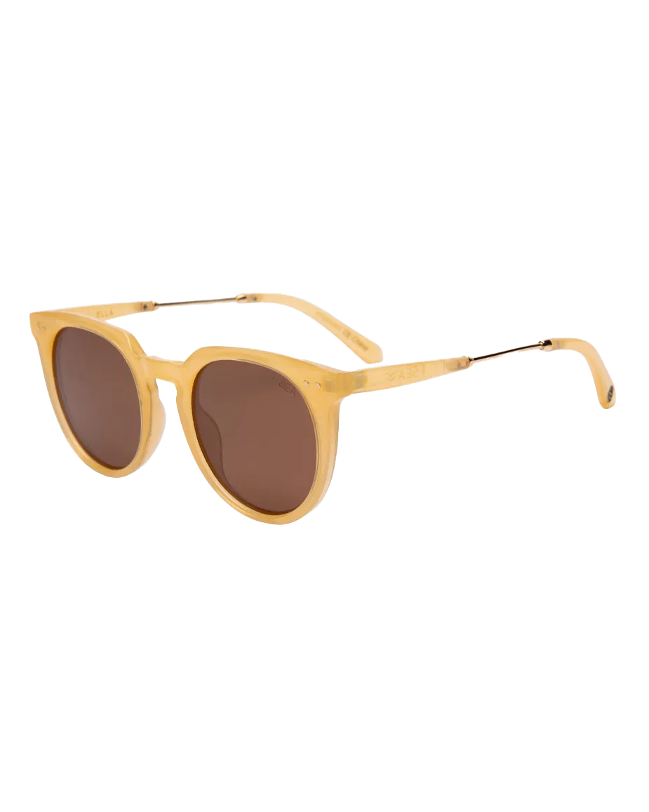 Ella Polarised Sunglasses in Pineapple & Brown