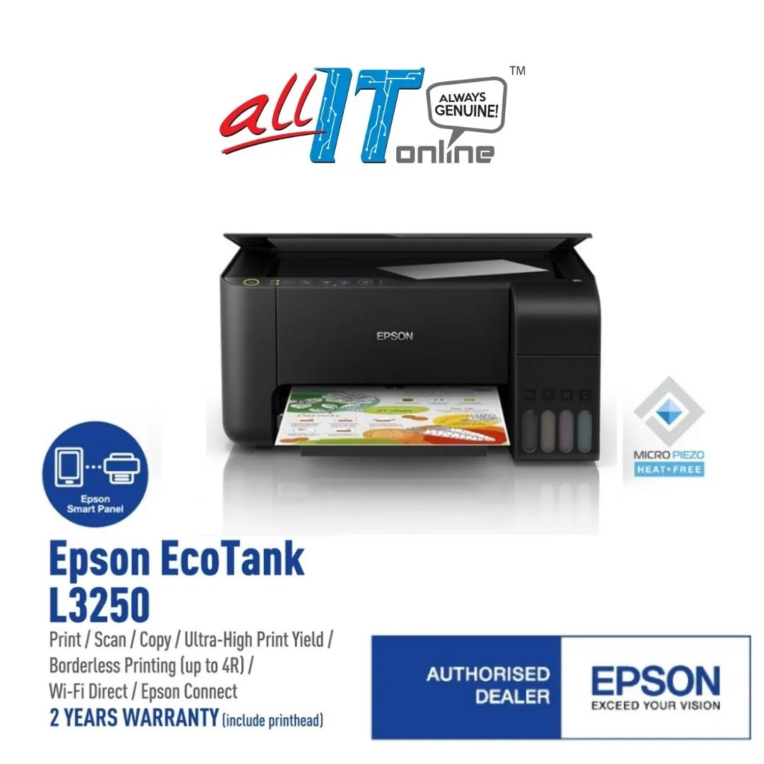 Epson L3250 EcoTank Wi-Fi All-in-One Ink Tank Printer