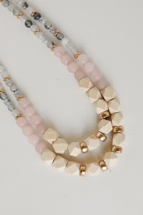 FINAL SALE - Caroline Gold Beaded Layered Necklace