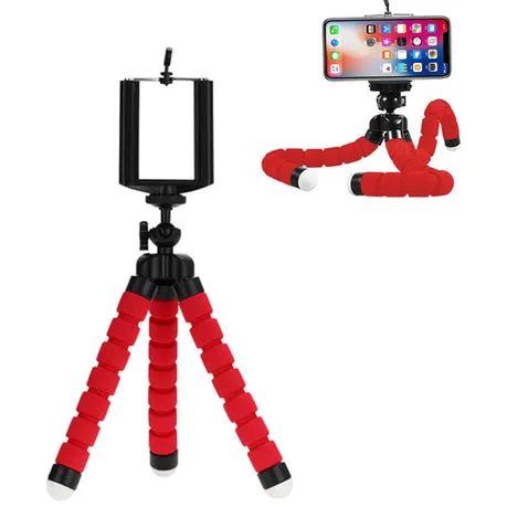 Flexible Camera Tripod - Spider Tripod Stand for Phone - Red Phone Tripod