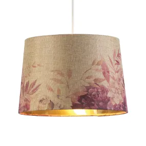 Flower Drum Shade with Gold Inner Rose