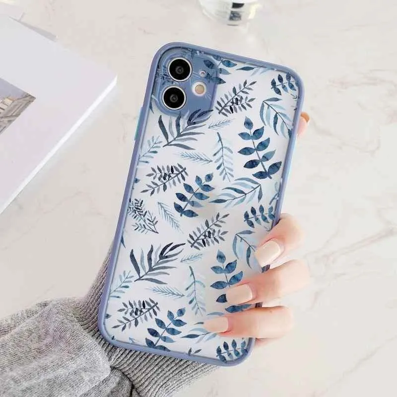 Flower Painted Cute Phone Cases For iPhone X XS MAX XR 6s 7 8 Plus SE 2 12 11 pro MAX