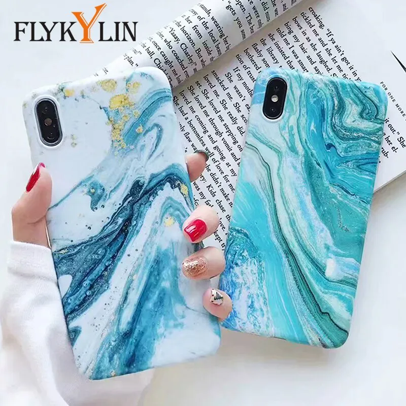 FLYKYLIN Marble Case For Samsung Galaxy A70 A50 A40 Back Cover on Flower Leaf Shell Soft IMD Silicone Phone Coque Holder Stand