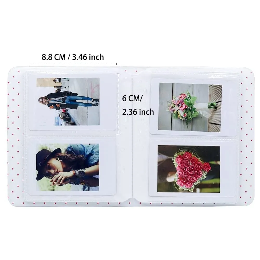 FotoCart 64 Pockets Mini Film Photo Album for Fujifilm Instax Mini LiPlay 11 9 8 7s 70 90 Link Instant Camera 3 Inch Polaroid Picture Name Card Holder (Light Purple, 64 Photo Album)