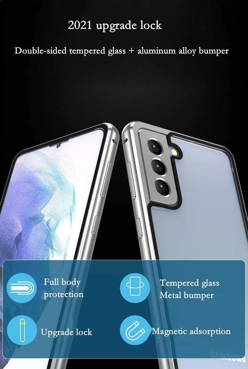 Galaxy S21 Plus Magnetic Tempered Glass Case