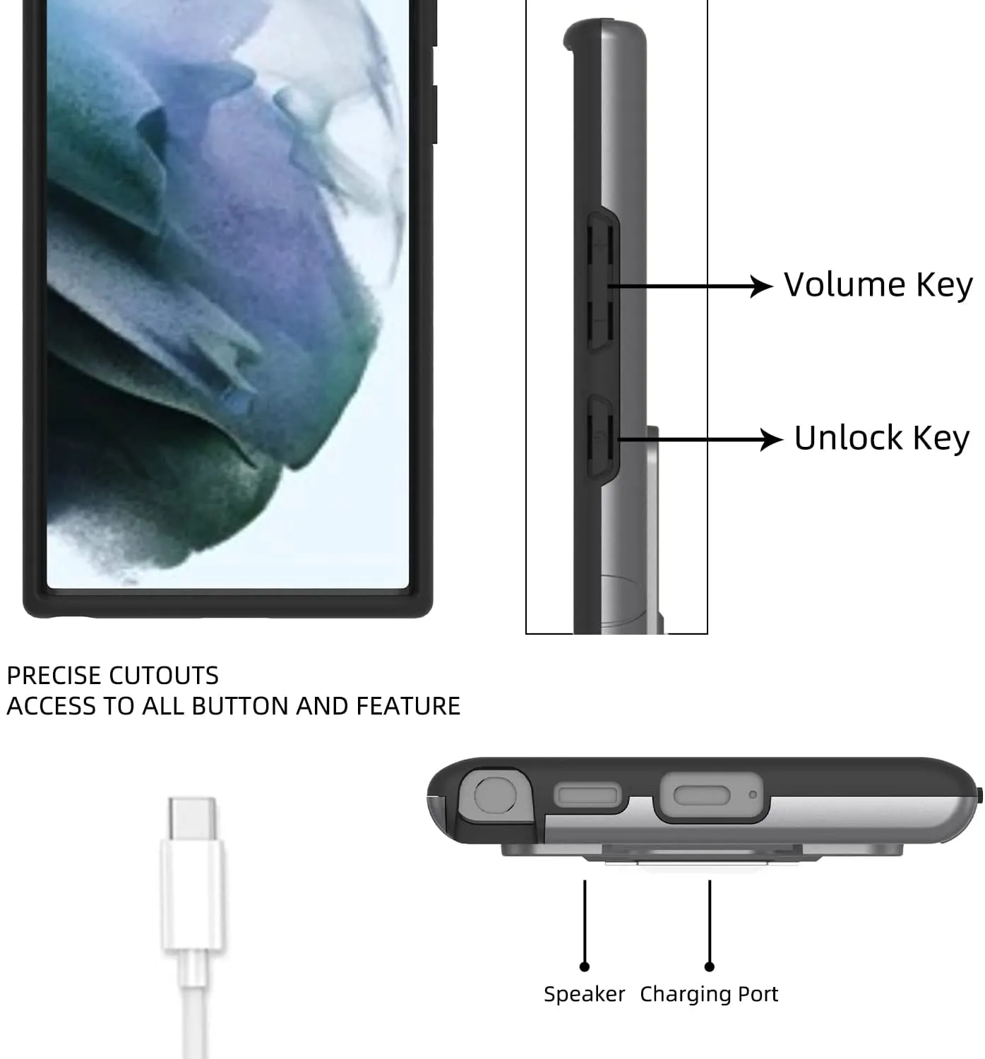 Galaxy S22 Ultra Magnetic Kickstand Shockproof Heavy Duty Case