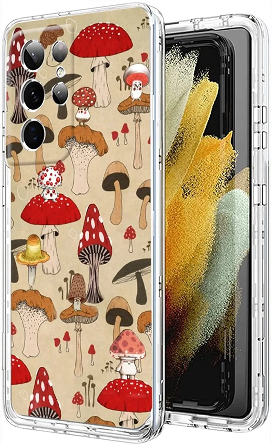 Galaxy S22 Ultra Mushroom Case | Shroom Wood Scene Case for S22 Ultra