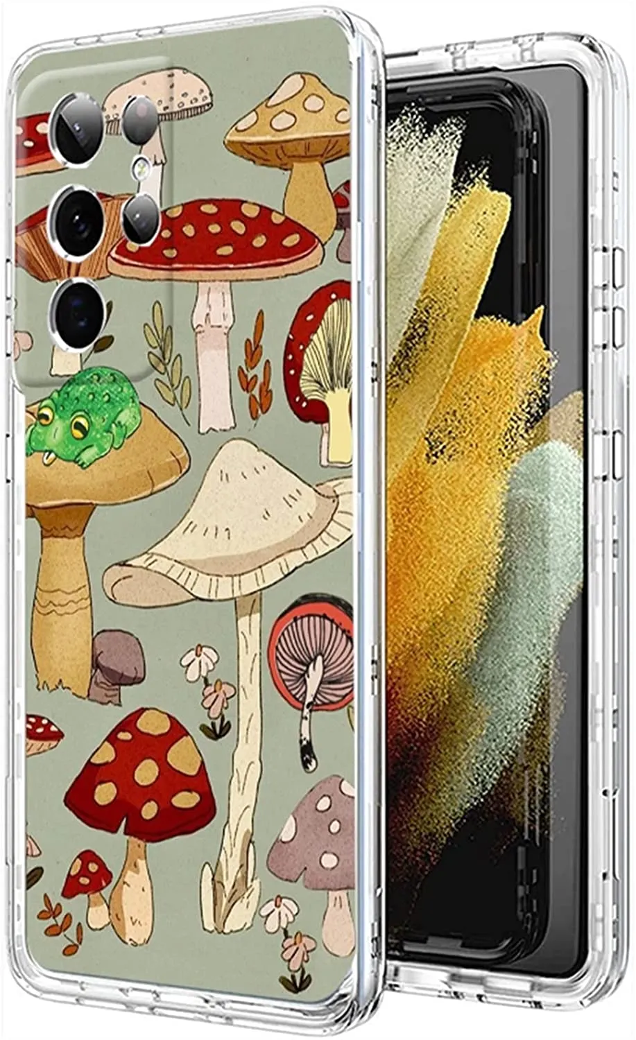 Galaxy S22 Ultra Mushroom Case | Shroom Wood Scene Case for S22 Ultra