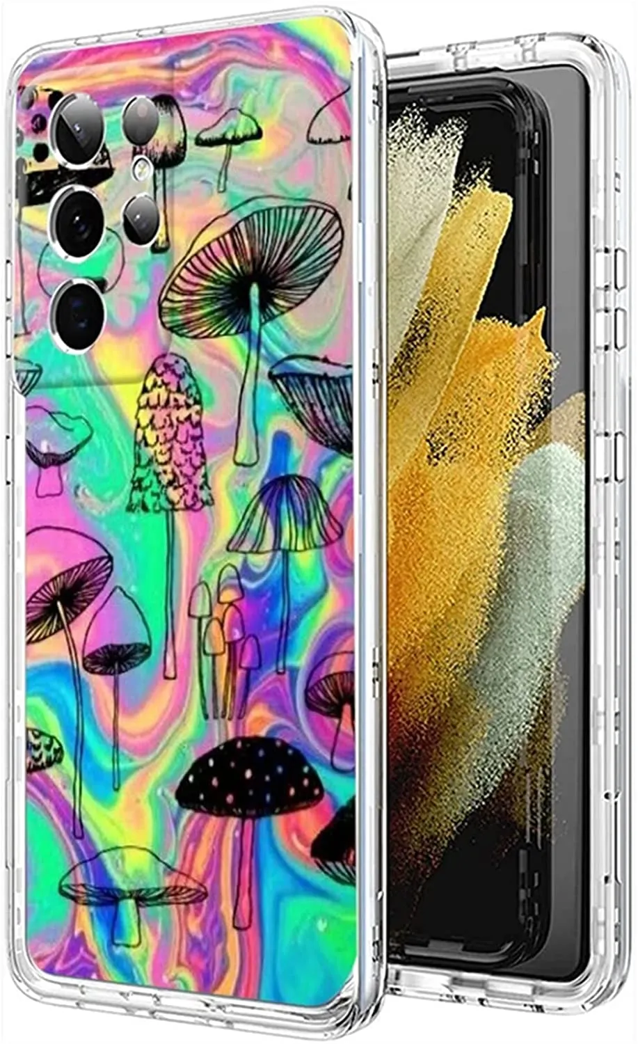 Galaxy S22 Ultra Mushroom Case | Shroom Wood Scene Case for S22 Ultra